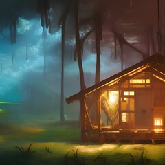 cabin in the village