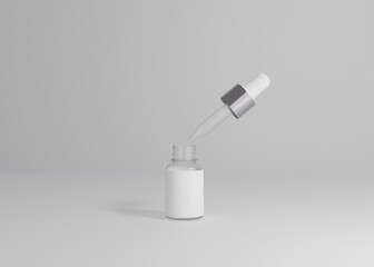 Dropper bottle cosmetic product mockup
