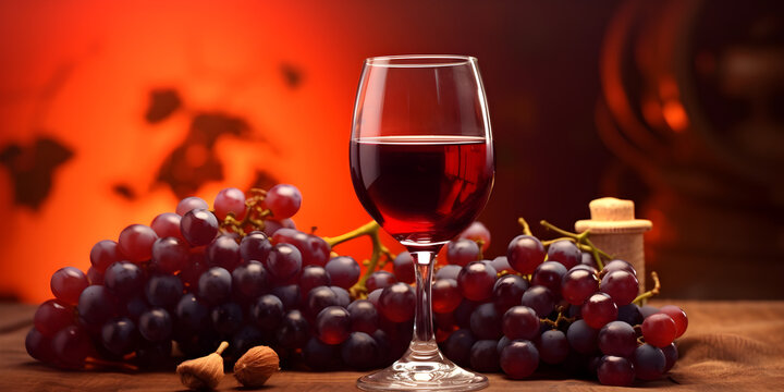 A glass of red wine background