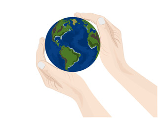 Put the world on both hands.