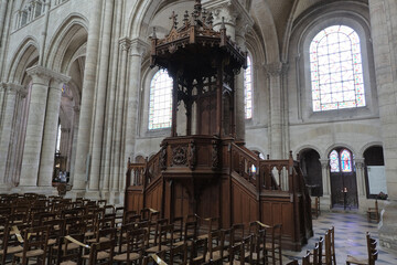 Gothic Cathedral of Saint-Etienne, Sens. Interior details. © RobinLhebrard