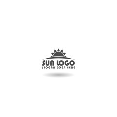  Sun logo template with shadow