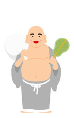 Cute and simple illustration of seven gods of good fortune Hoteison