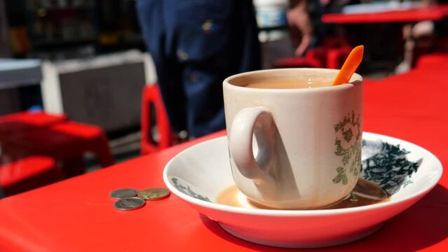 Malaysian pulled tea (Teh Tarik)