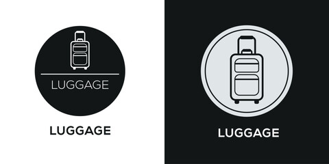 (luggage) Icon, Vector sign.