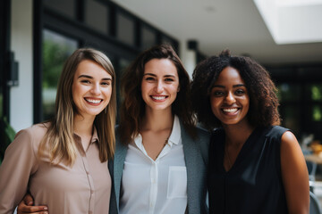 Obraz premium Female entrepreneurs smiling at the camera