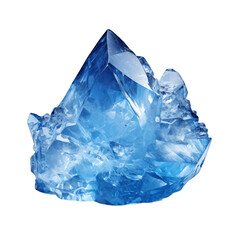 Obraz premium Blue crystal isolated on transparent background 