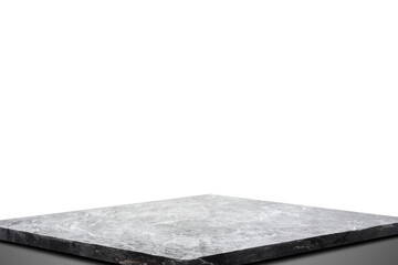 stone board podium empty table isolated white background