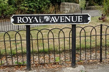 Royal Avenue street sign, Bath, Somerset - 633657079