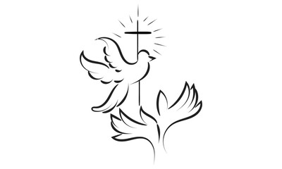 Christian Symbol design for print or use as poster, card, flyer, sticker, tattoo or T Shirt