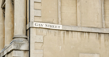 Gay Street roadsign, Bath, Somerset - 633657242