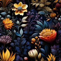 Beautiful elegant flower seamless pattern