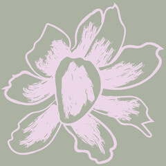 Neutral Colour Abstract Floral Seamless Pattern Design