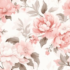 Seamless Pattern Floral field watercolor 