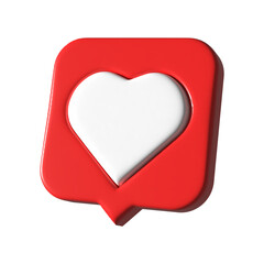 Love Icon 3D Rendering