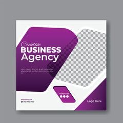 Vector modern business social media post design template and Instagram post or web banner design social media advertising