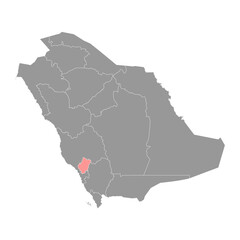 Al Bahah province, administrative division of the country of Saudi Arabia. Vector illustration.