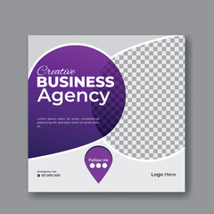 Vector modern business social media post design template and Instagram post or web banner design social media advertising