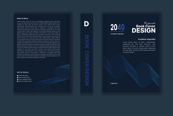 Fototapeta premium Free vector corporate book cover or brochure template and abstract annual report book cover design 