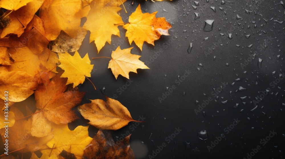 Poster fall foliage backdrop with room for text