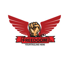 freedom, hand and wings illustration