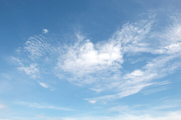 blue sky cloud white background. Air clouds in the blue sky. - 633666063