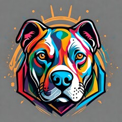 A logo for a business or sports team featuring a PIT BULL DOG head that is suitable for a t-shirt graphic