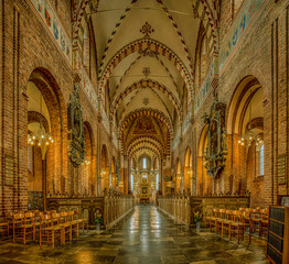 the interior of St. Bendt's Church in Ringsted
