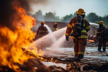 Enhancing Firefighting Skills Water Extinguishing. Generative AI