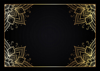Elegant background with a decorative gold border