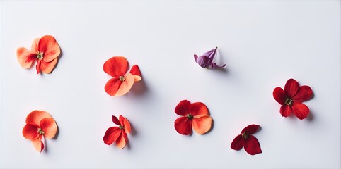 flower petal on white background, generative ai