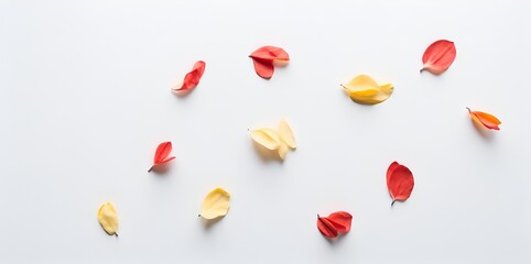 red and yellow flower petals, generative ai