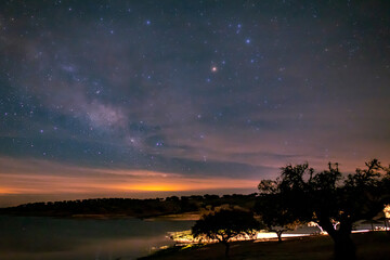 A night sky with long exposure photograph 