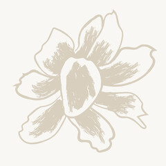 Neutral Colour Abstract Floral Seamless Pattern Design