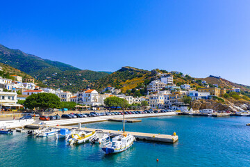 Fototapeta na wymiar Agios Kirikos village is the capital of Ikaria island, Greece.