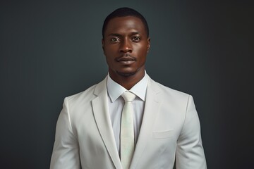 Business man in white dress | Modern afro american woman