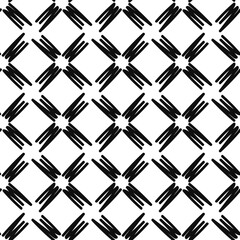 Checkered seamless pattern. Black lines on white background. Vector geometric pattern