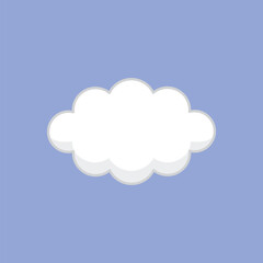 Cloud icon. Abstract white cloudy. Vector illustration.Print