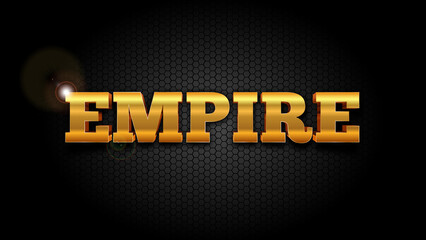 3D golden text style, editable & vectorised.