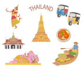 東南アジア　タイ観光セット