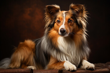 Capture the captivating essence of a dog beauty through a stunning portrait illuminated by soft, natural light. Ai generated