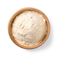 Fototapeta na wymiar Potato Flour top view isolated on white background 