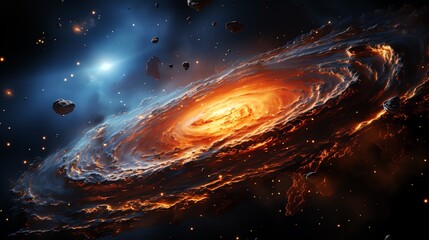 Colorful space galaxy cloud nebula. Stary night cosmos. Universe science astronomy. Supernova background wallpaper