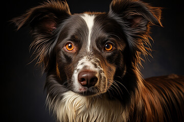 Capture the captivating essence of a dog beauty through a stunning portrait illuminated by soft, natural light. Ai generated