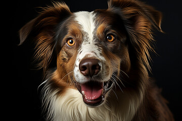 Capture the captivating essence of a dog beauty through a stunning portrait illuminated by soft, natural light. Ai generated