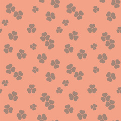 Fototapeta premium Japanese Clover Leaf Petal Vector Seamless Pattern