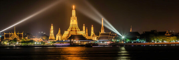 Fototapeta na wymiar Bangkok panoramic view Thailand - Generative AI