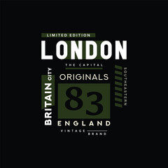 Britain city urban style typography creative tshirt prints design