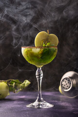 Apple alcoholic cocktail or mocktail