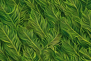Fototapeta na wymiar seamless tropical pattern with palm leaf and floral background
